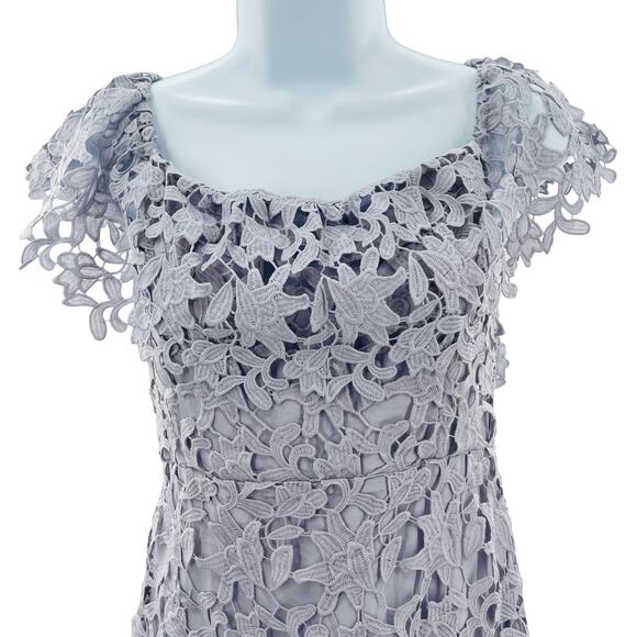 ASTR the Label Lavender Lace Overlay Off the Shoulder Party Dress Women Sz M NWT - Picture 4 of 11